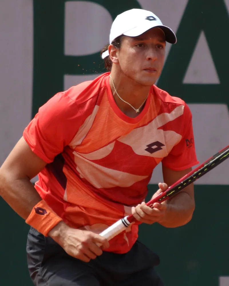 Luciano Darderi in campo